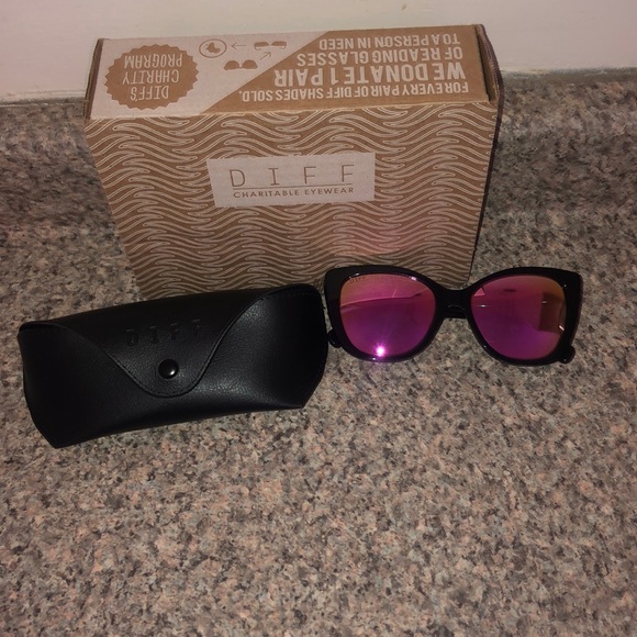 Diff Eyewear Accessories - DIFF Pink Polarized Ruby Sunglasses